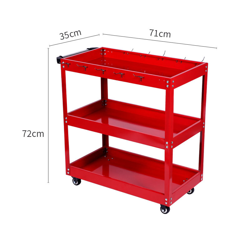 Tools Trolley For Workshop - 3 Tier Rolling Tool Cart Heavy
