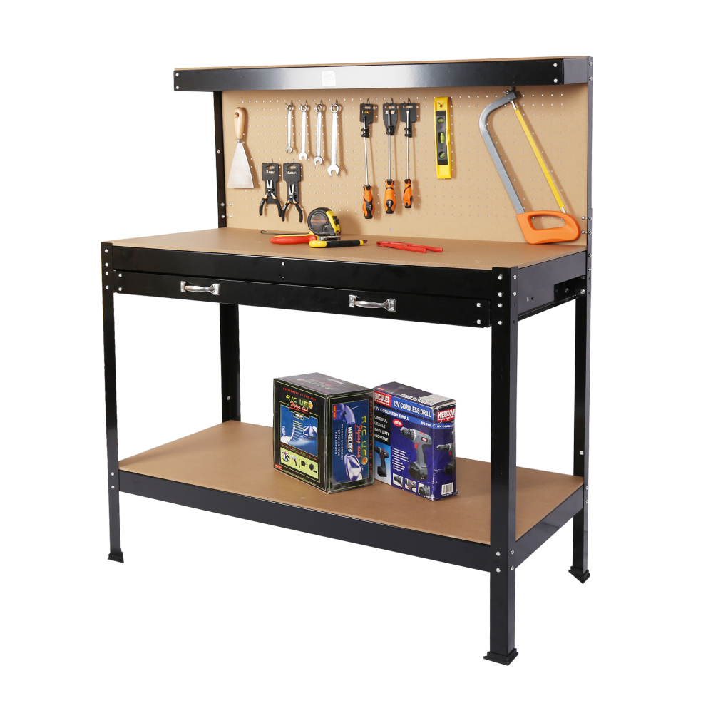 Workshop Tools Table - Steel Workbench Tool Storage Work Bench