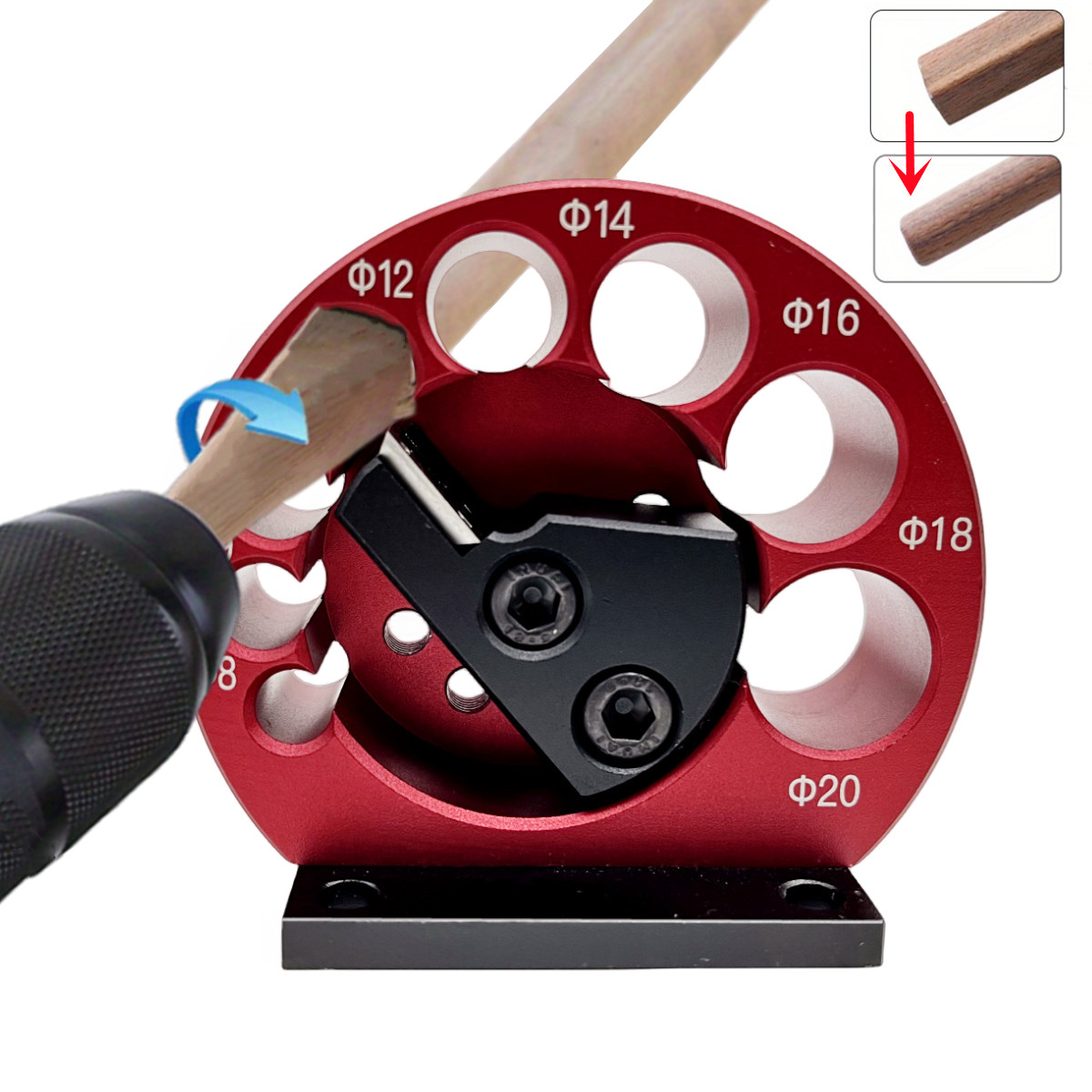 Pocket Hole Jig - 8-Holes Adjustable Dowel Maker Jig 8mm-20mm