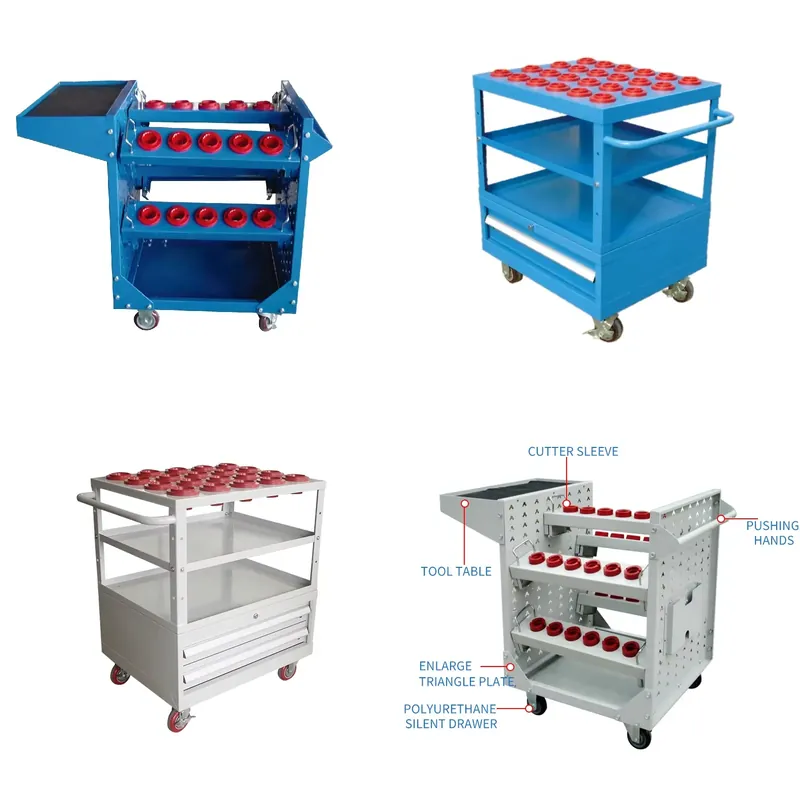 Tools Trolley For Workshop - Durable Workshop CNC Tool Holder Storage