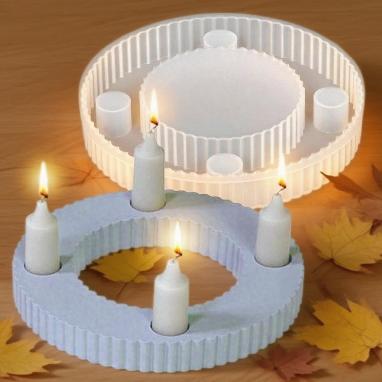Workshop Tools Table - Silicone Candle Holder Mold 4 Holes