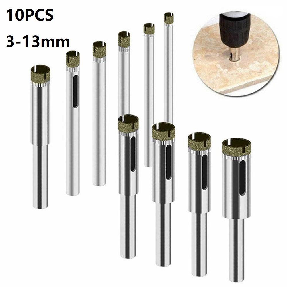 Pocket Hole Jig - 10PCS 3mm-14mm Diamond Coated HSS Drill