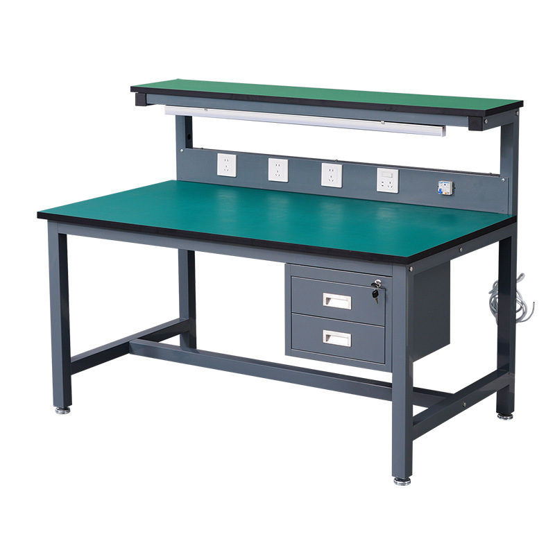 Workshop Tools.Hanging Board - Single-sided double-layer dark gray workbench with