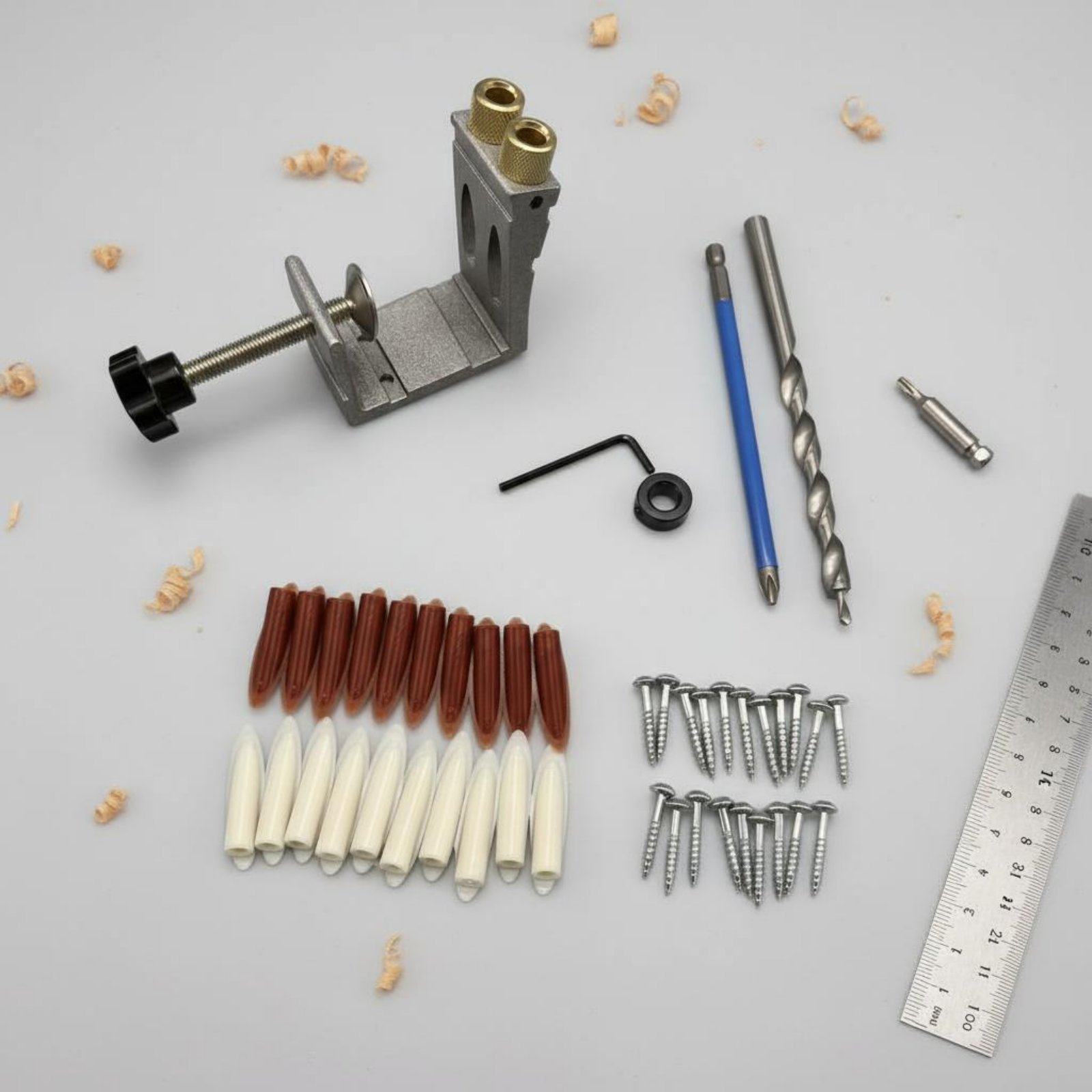 47 Pieces Angled Hole Drilling - Pocket Hole Jig recension och pris