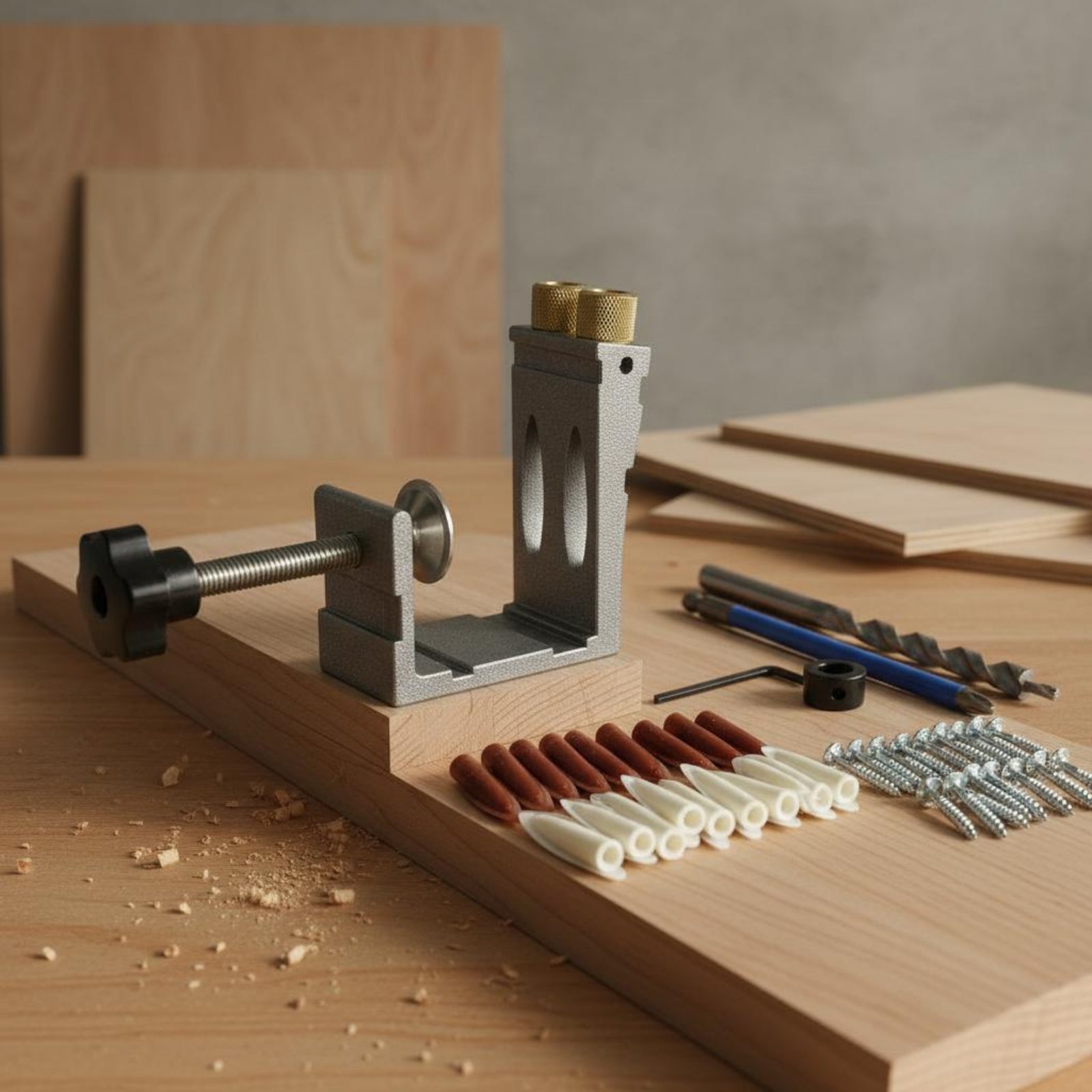 47 Pieces Angled Hole Drilling - Pocket Hole Jig recension och pris