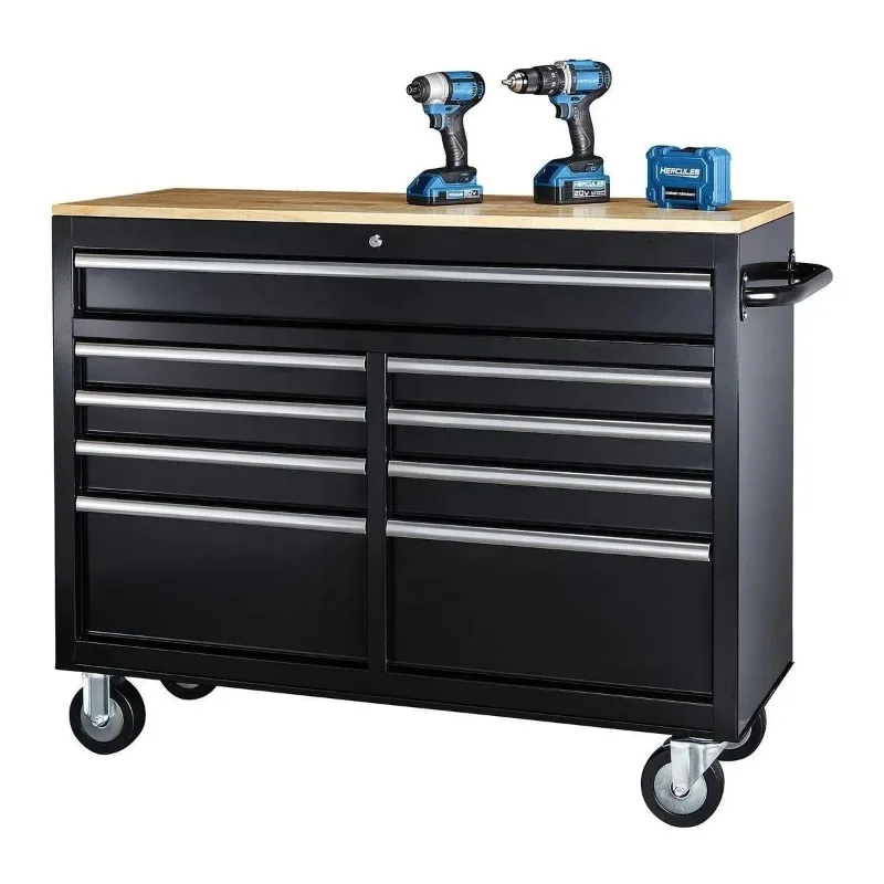 Heavy-Duty 46 Inch 9-Drawer Wo - Tools Trolley For Workshop recension och pris