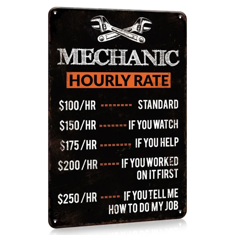 Retro Mechanic Hourly Rate Met - Workshop Tools Hours recension och pris