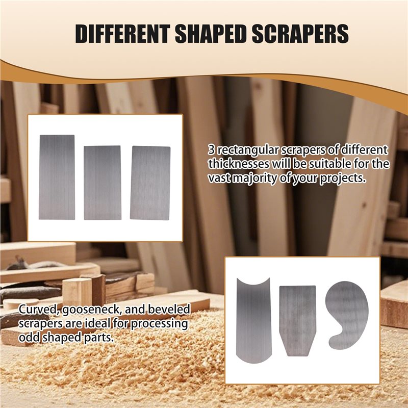 FAST-6 Pcs Cabinet Scraper Set - Card Scraper Cabinet recension och pris